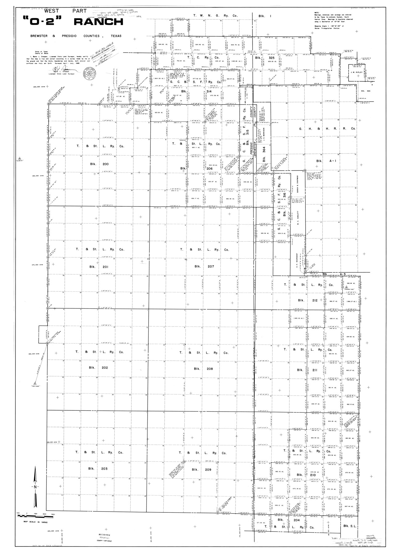 8527, Brewster County Rolled Sketch 146A, General Map Collection