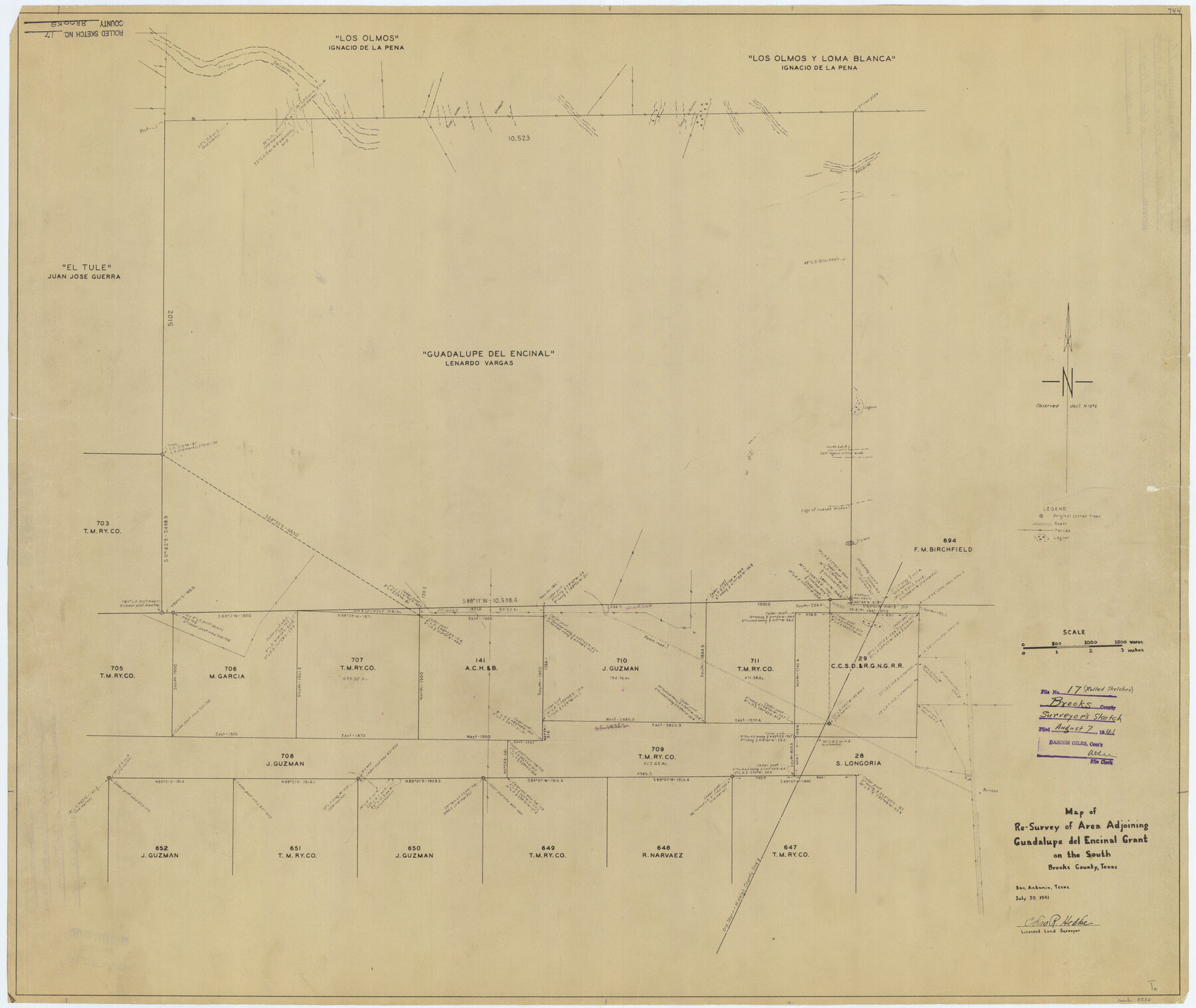 8532, Brooks County Rolled Sketch 17, General Map Collection