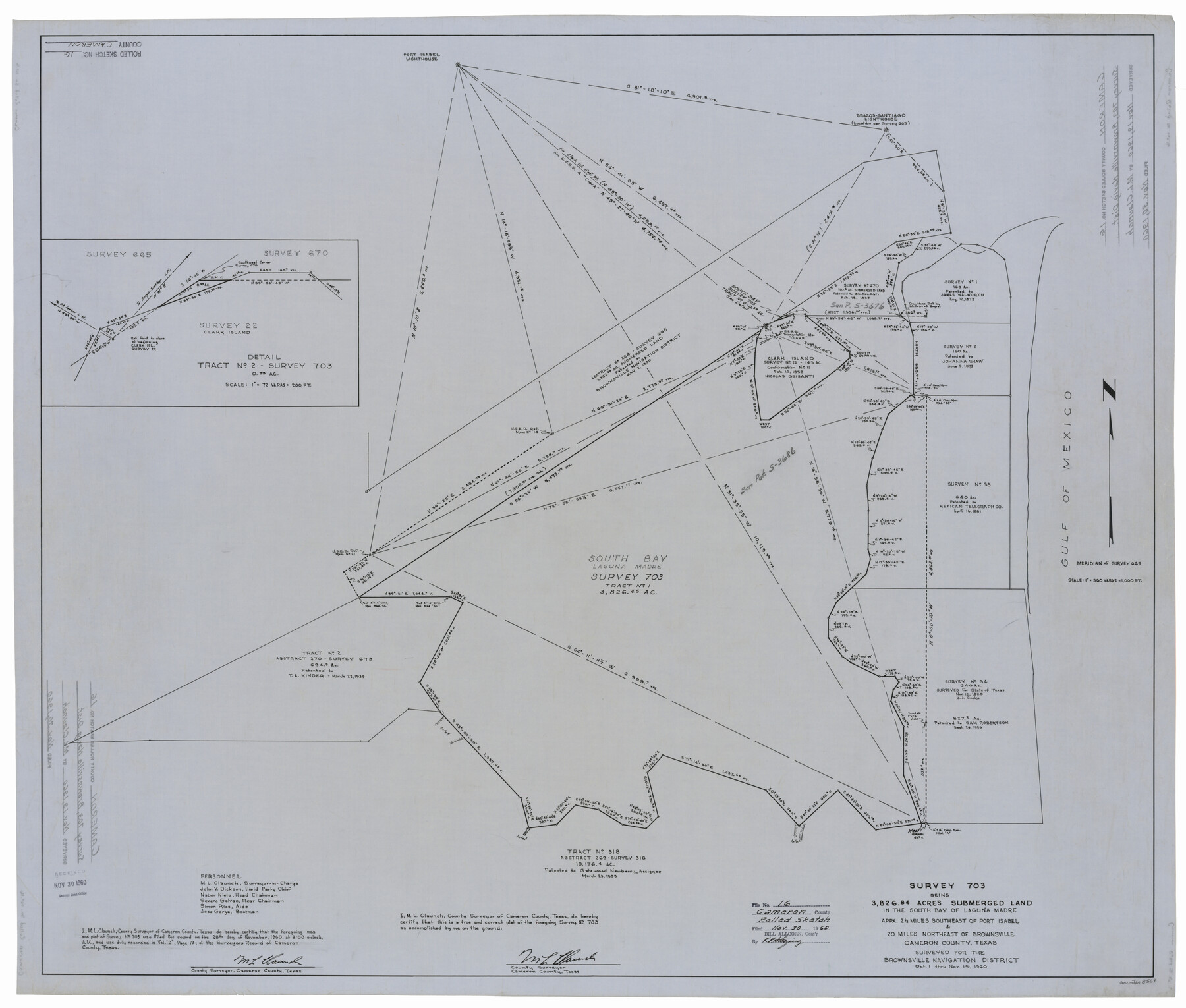 8569, Cameron County Rolled Sketch 16, General Map Collection