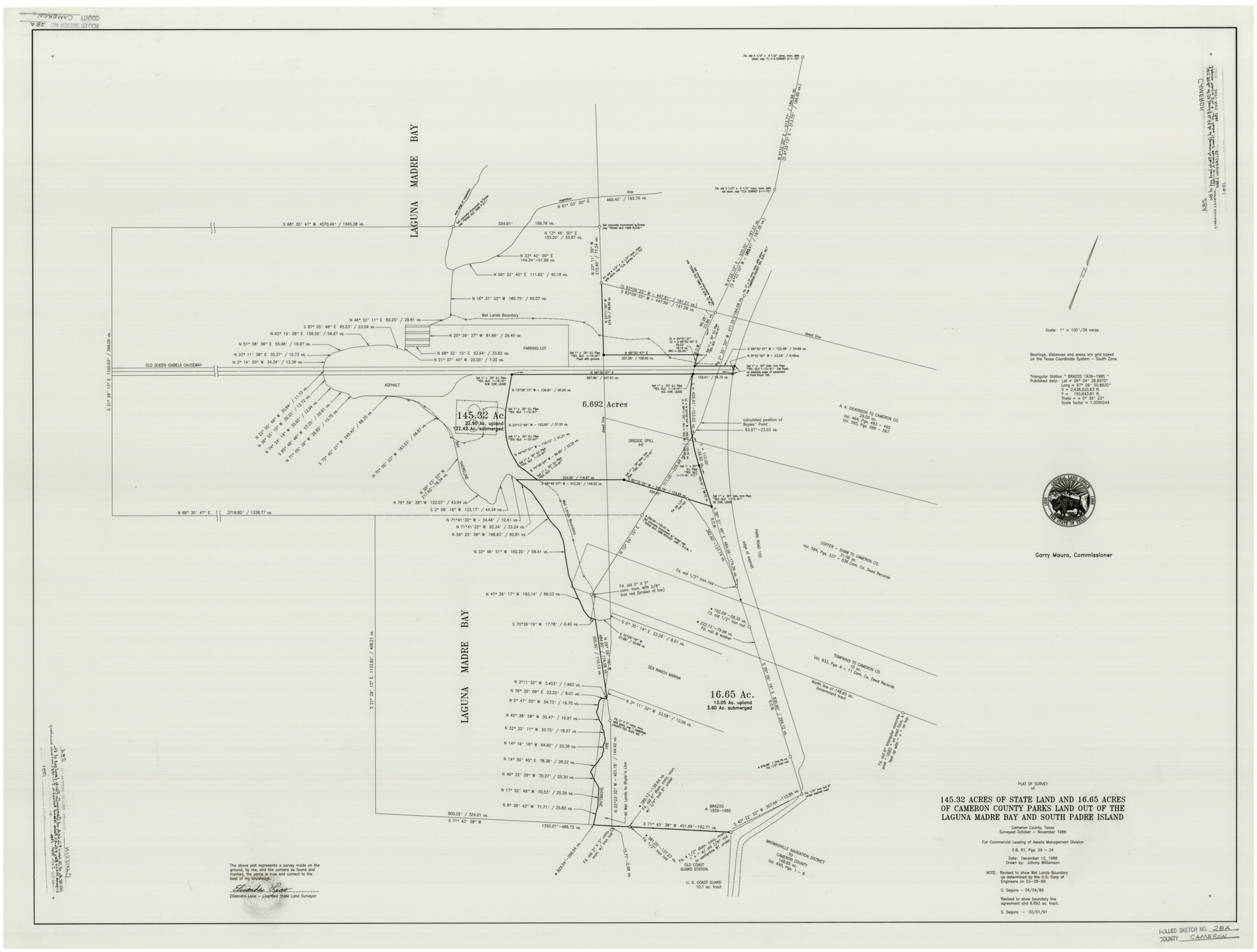 8576, Cameron County Rolled Sketch 28A, General Map Collection
