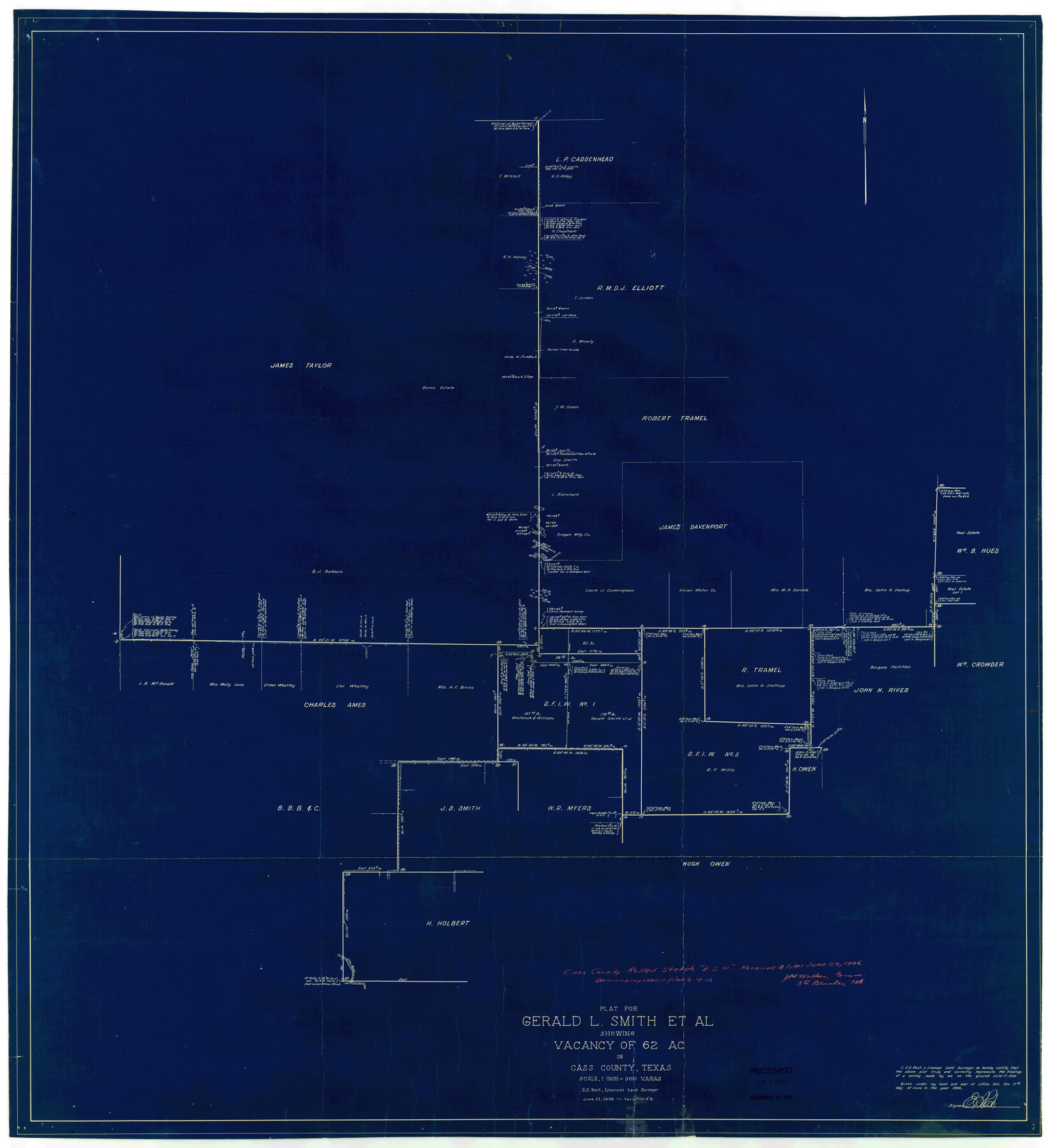 8587, Cass County Rolled Sketch ESR2, General Map Collection