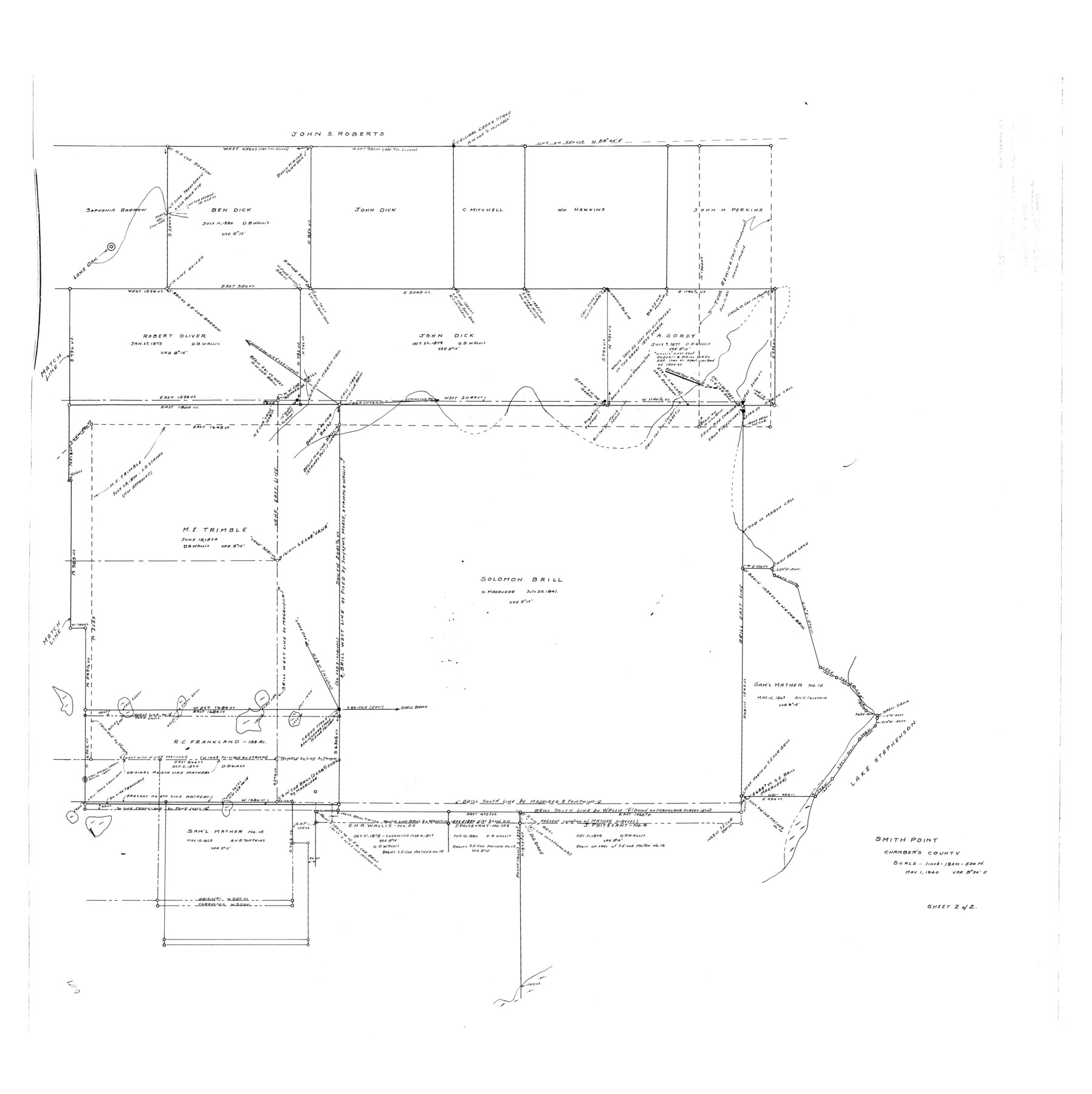 8593, Chambers County Rolled Sketch 23B, General Map Collection