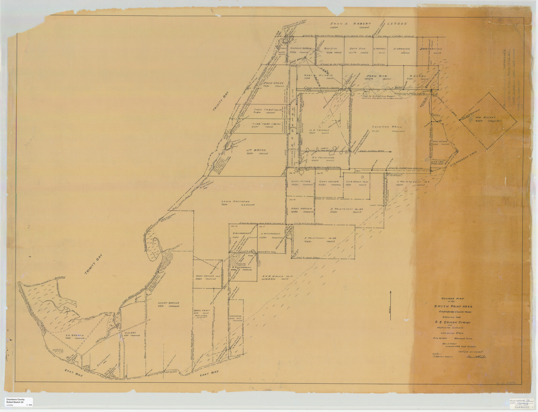 8594, Chambers County Rolled Sketch 24, General Map Collection