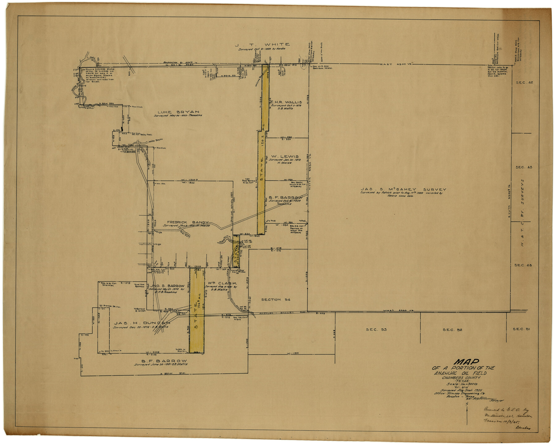 8616, Chambers County Rolled Sketch 14, General Map Collection
