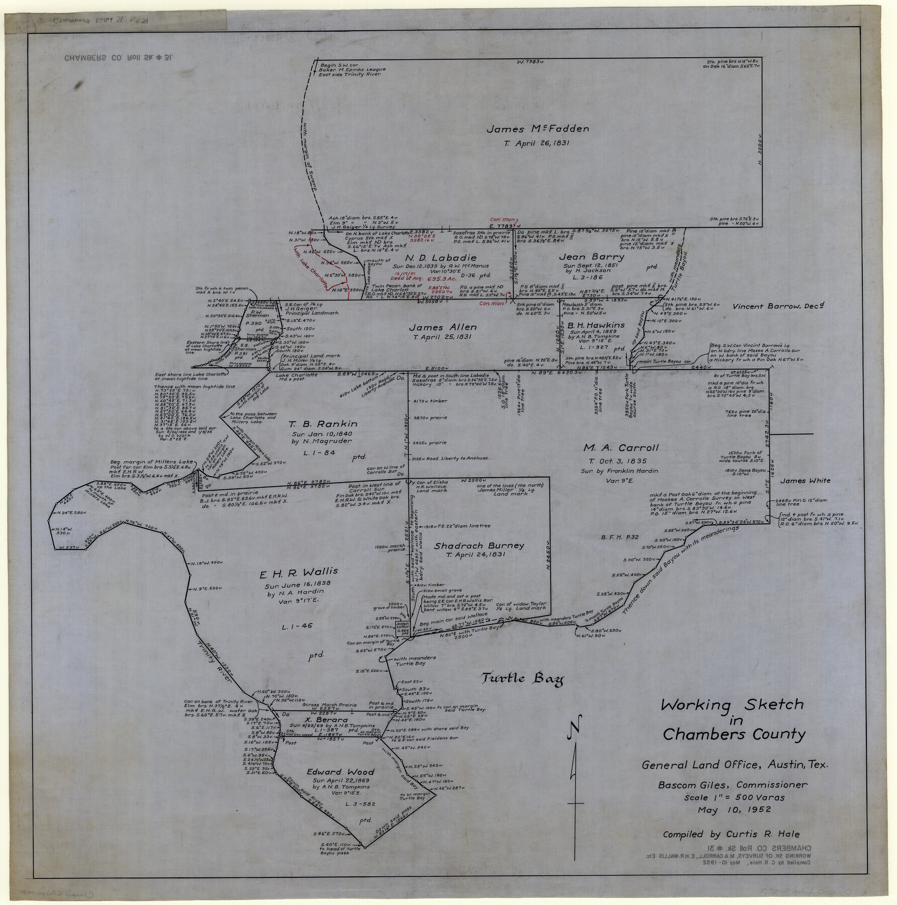 8620, Chambers County Rolled Sketch 31, General Map Collection