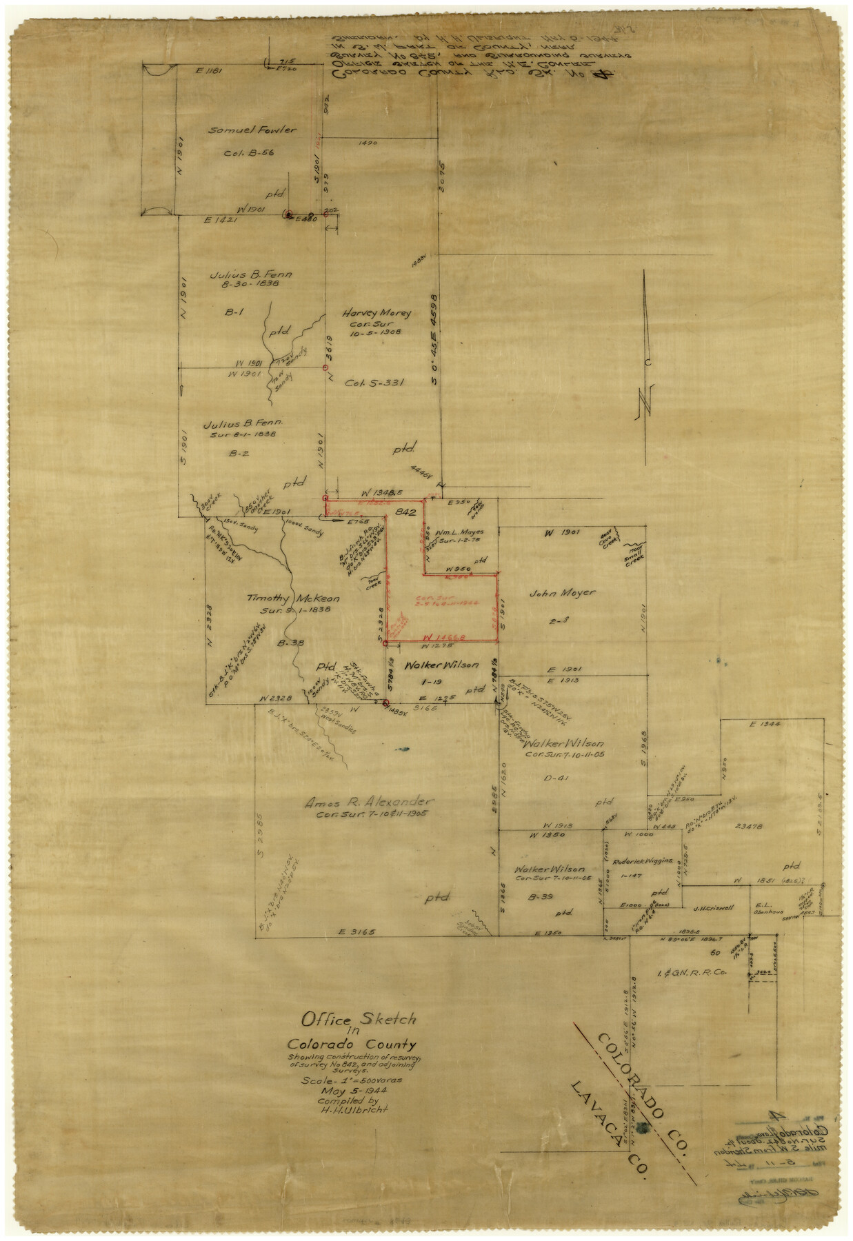 8643, Colorado County Rolled Sketch 4, General Map Collection
