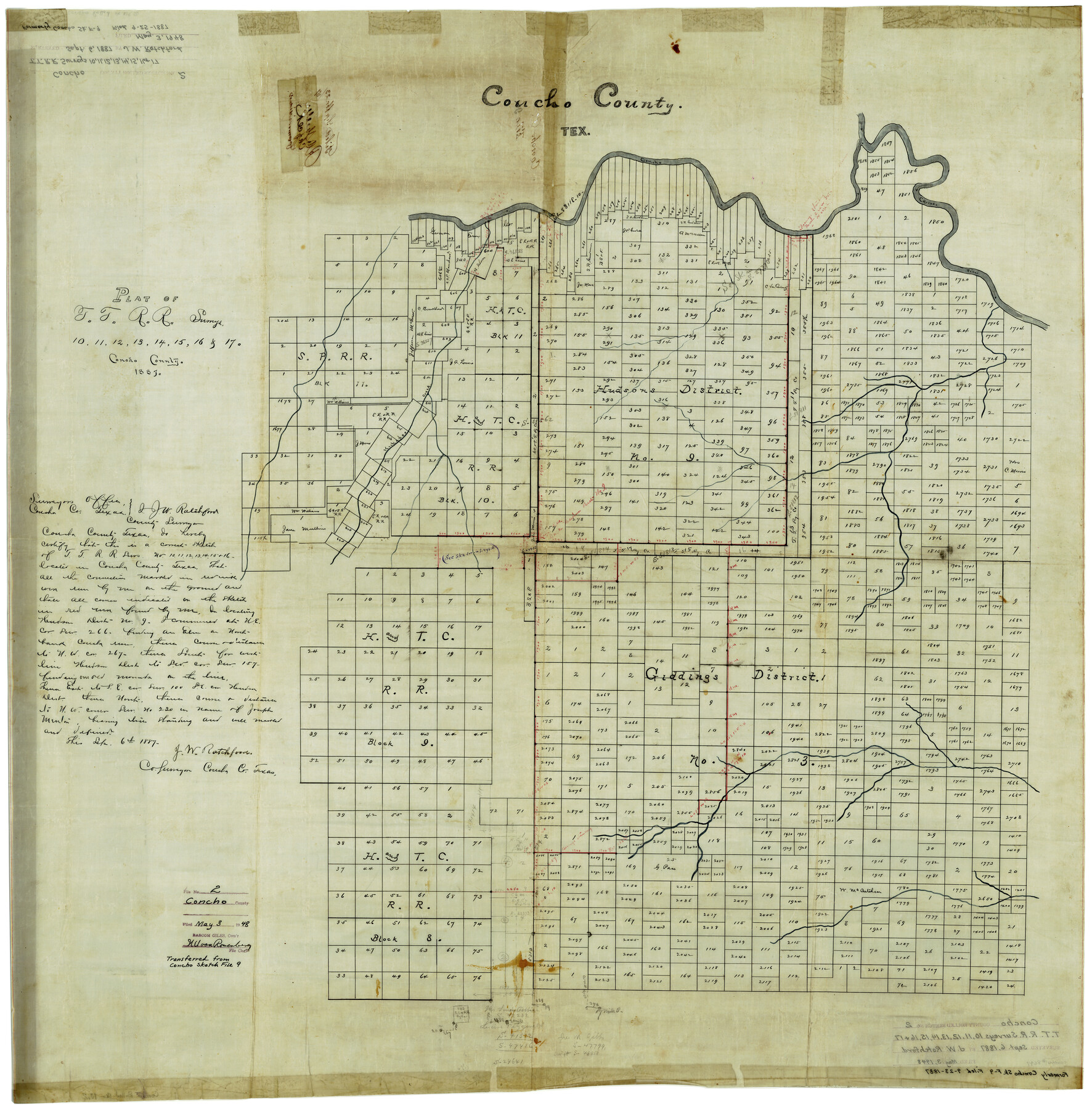 8647, Concho County Rolled Sketch 2, General Map Collection
