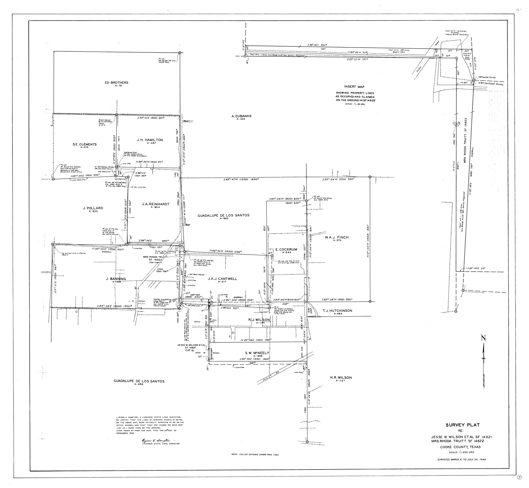 8670, Cooke County Rolled Sketch 3, General Map Collection