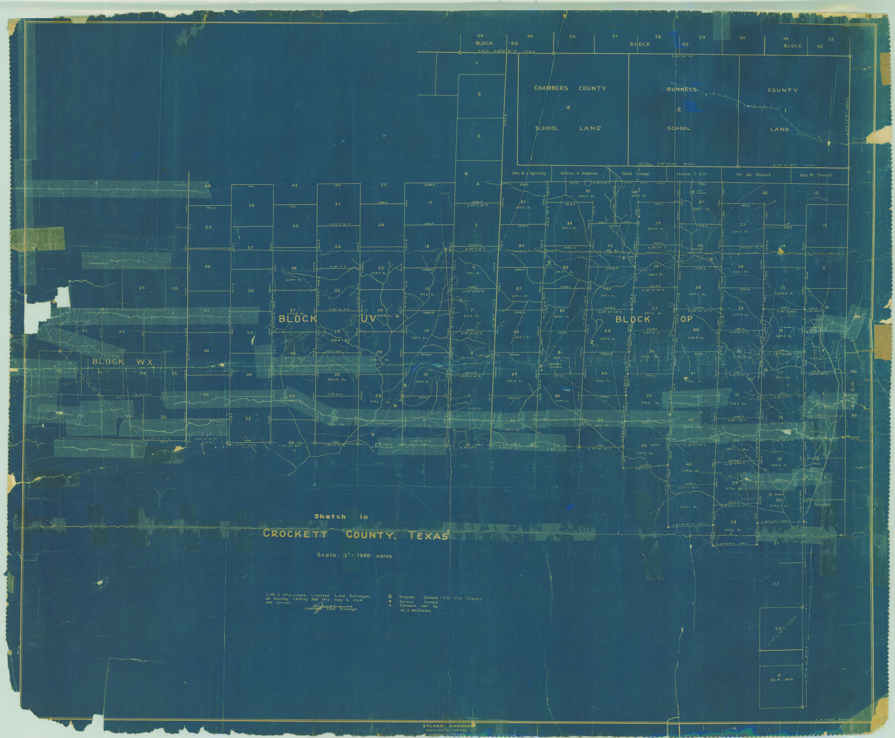 8694, Crockett County Rolled Sketch 26B, General Map Collection