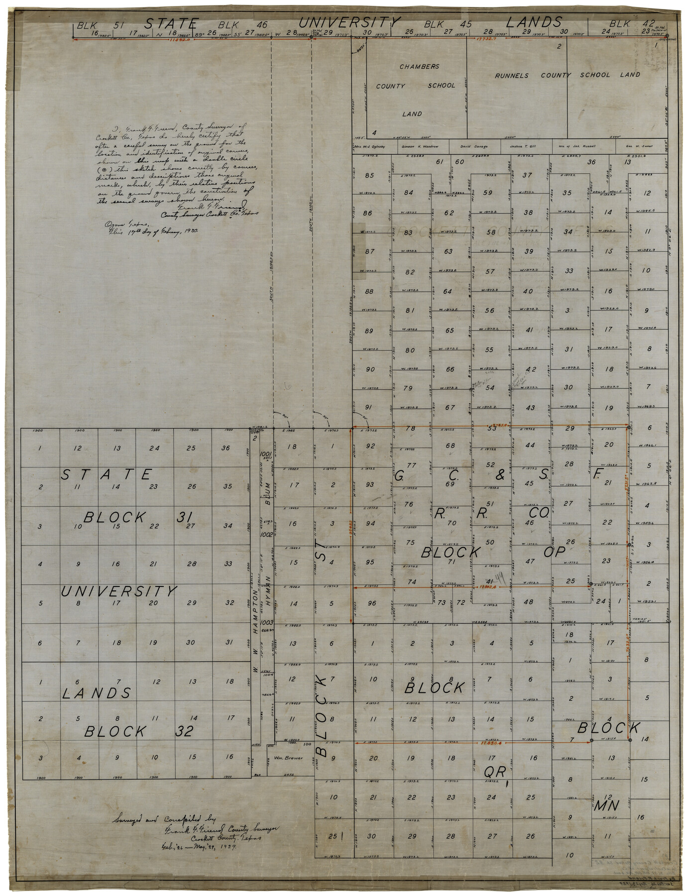 8697, Crockett County Rolled Sketch 32, General Map Collection
