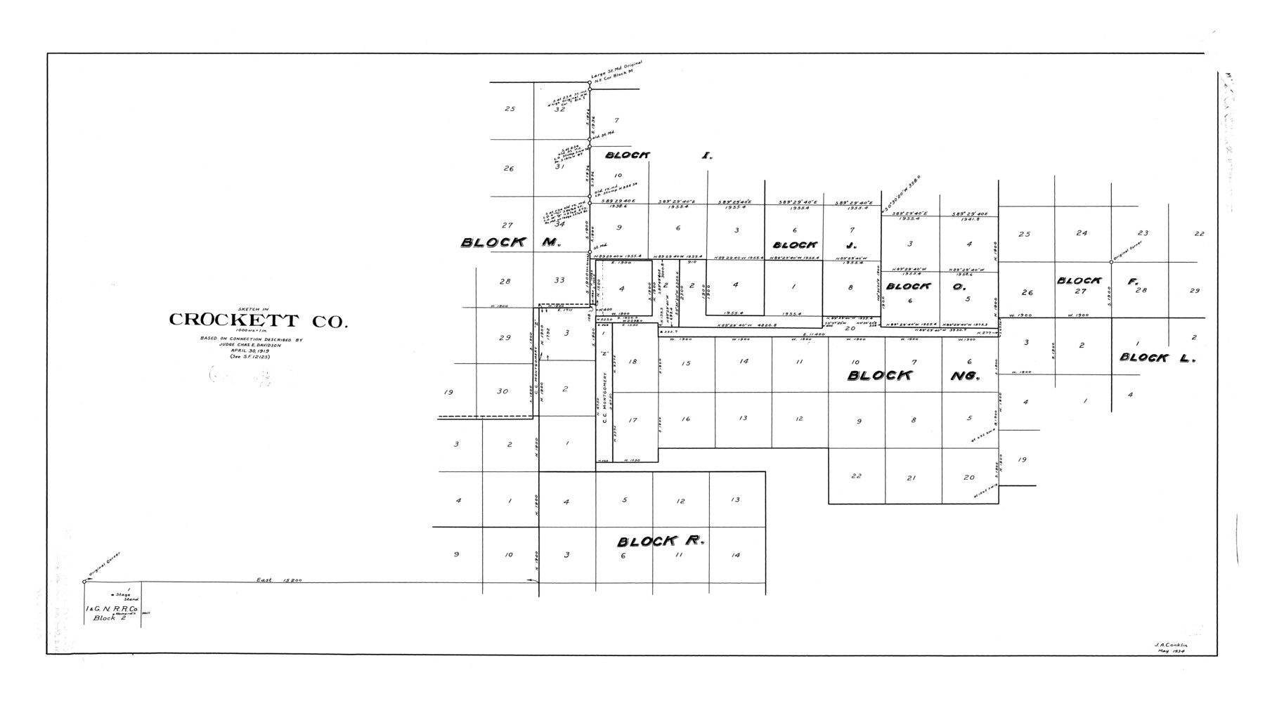 8700, Crockett County Rolled Sketch 30, General Map Collection