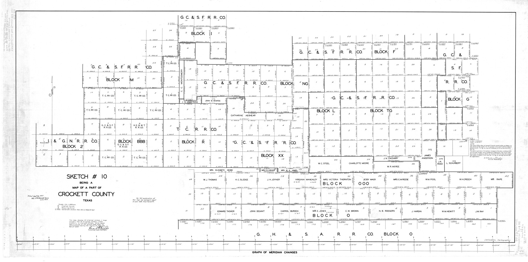 8708, Crockett County Rolled Sketch 43, General Map Collection
