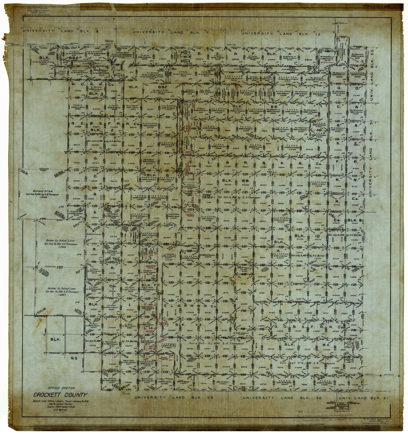 8711, Crockett County Rolled Sketch 46, General Map Collection