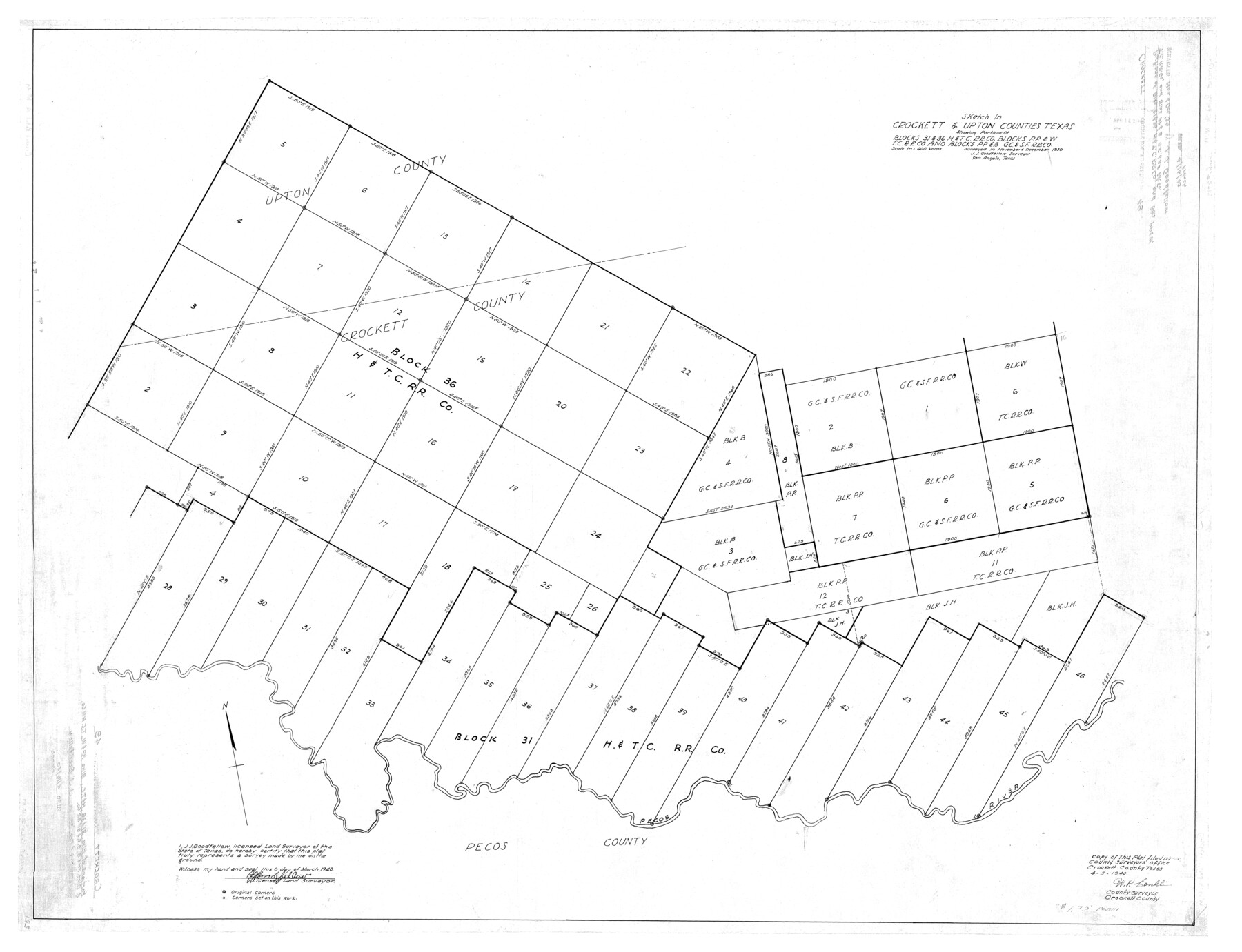 8713, Crockett County Rolled Sketch 49, General Map Collection