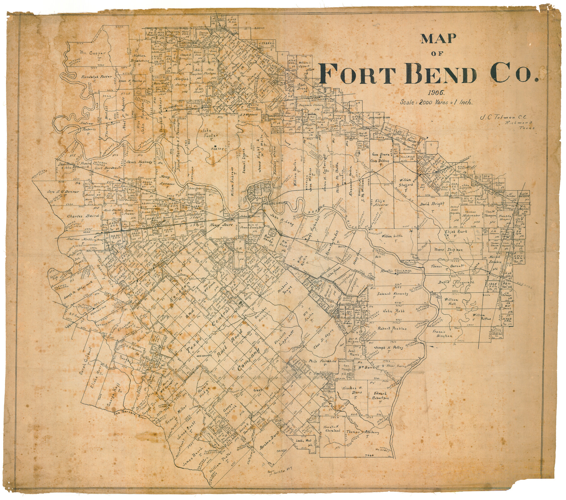 87154, Map of Fort Bend Co., General Map Collection