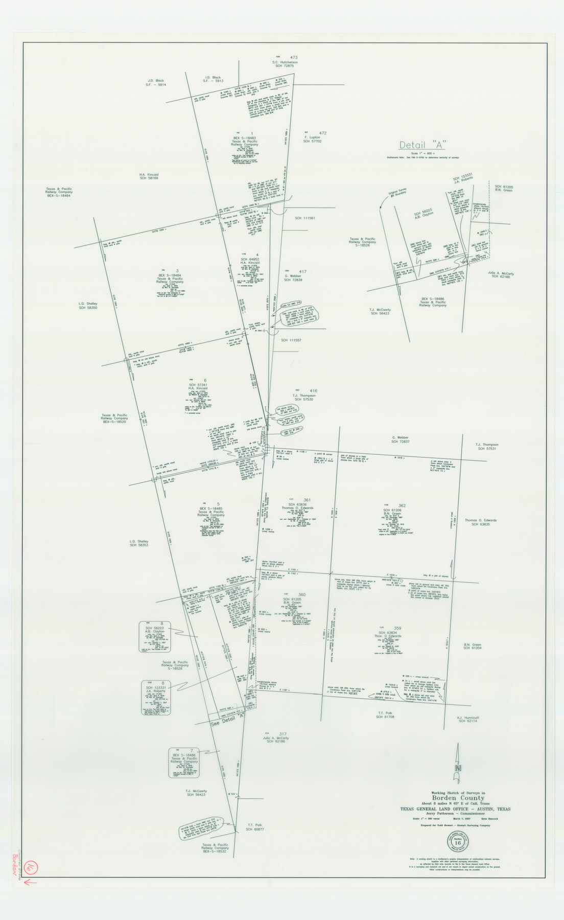 87206, Borden County Working Sketch 16, General Map Collection