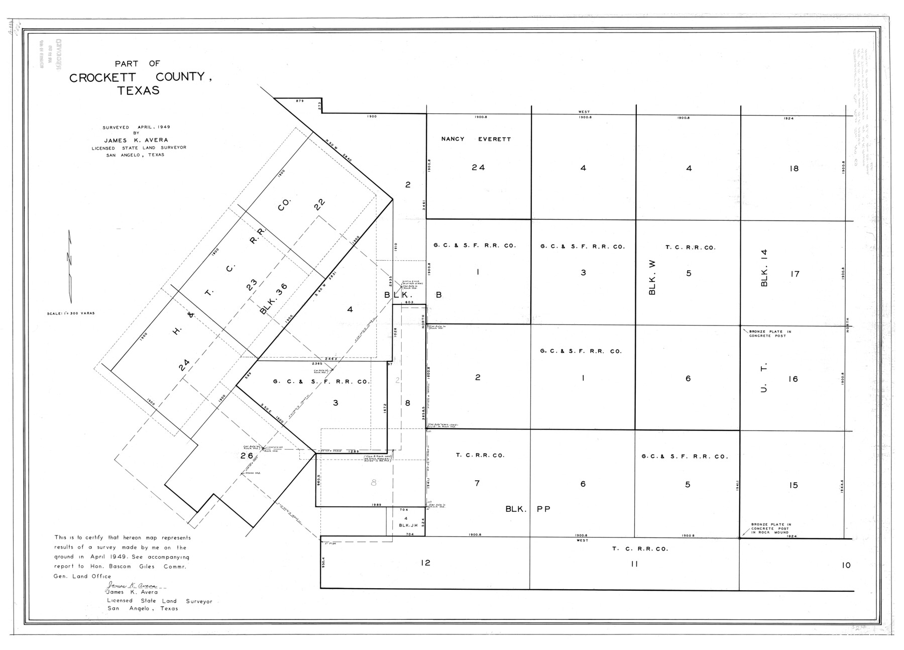 8721, Crockett County Rolled Sketch 69, General Map Collection
