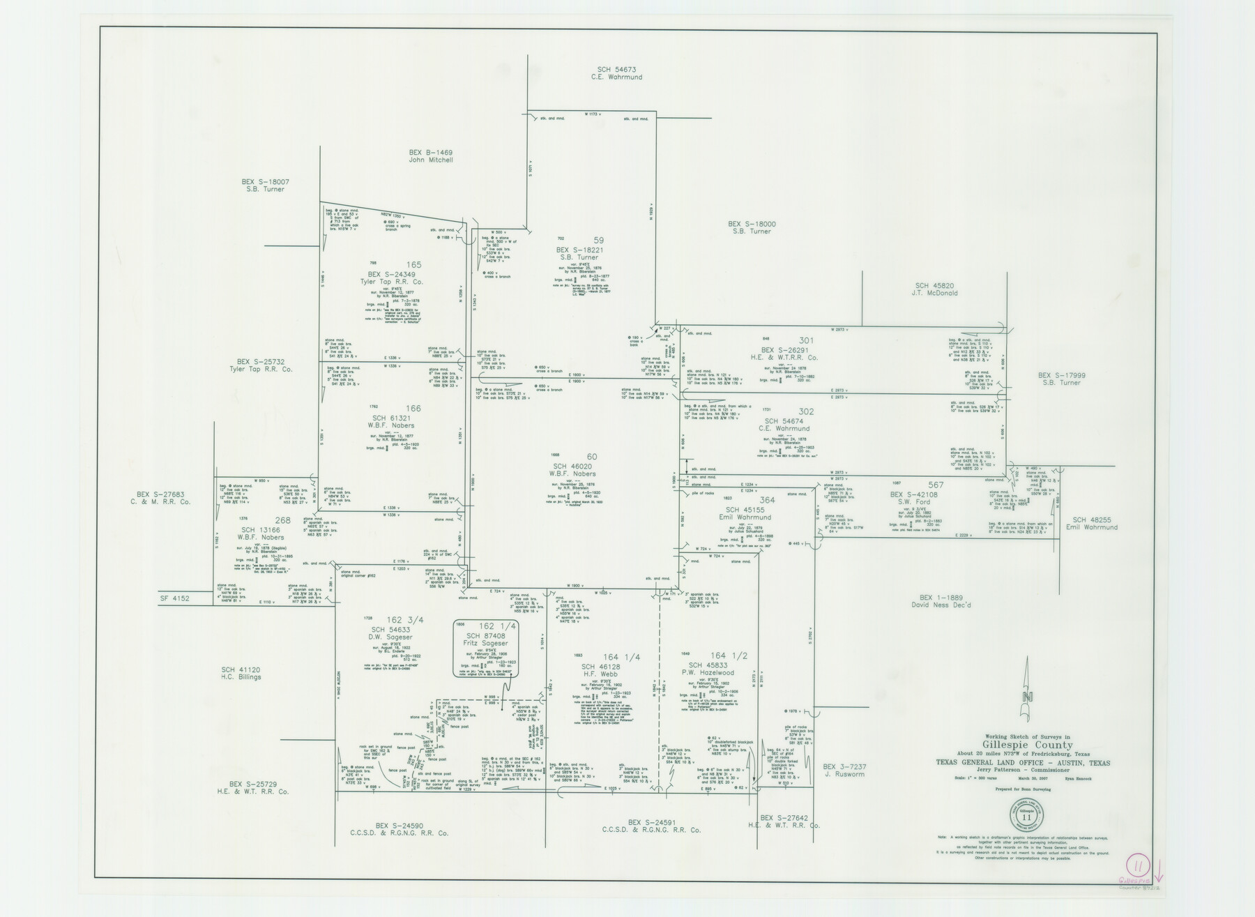 87212, Gillespie County Working Sketch 11, General Map Collection