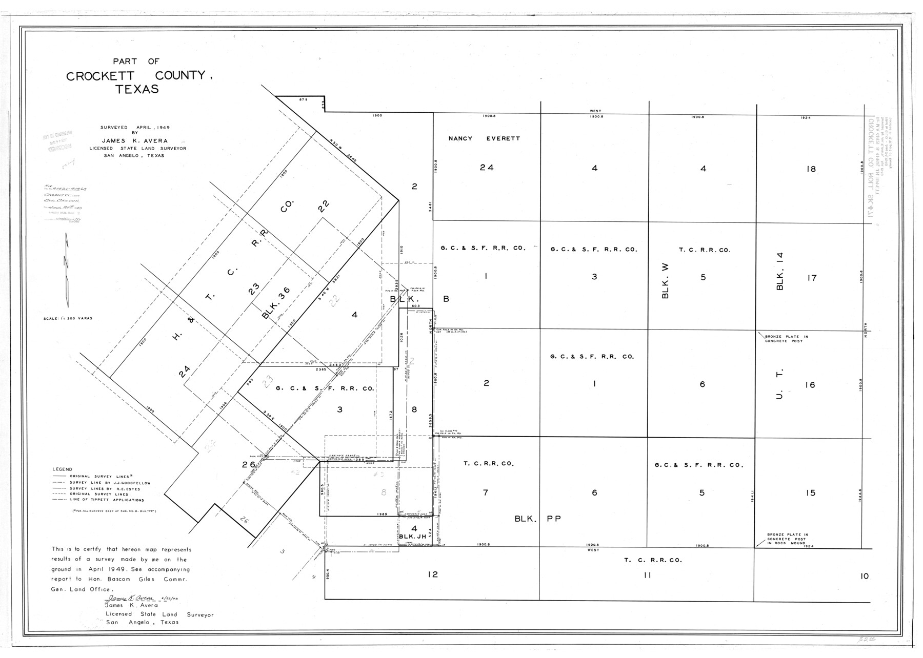 8722, Crockett County Rolled Sketch 71, General Map Collection
