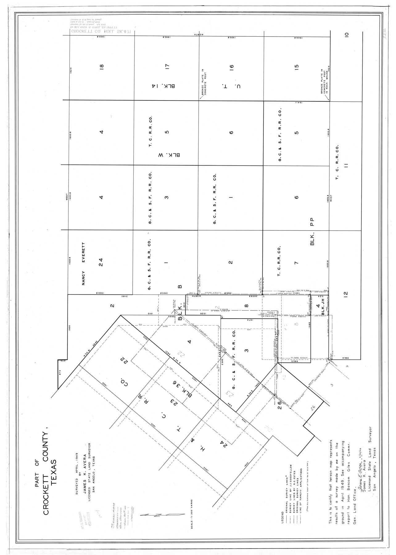 8722, Crockett County Rolled Sketch 71, General Map Collection