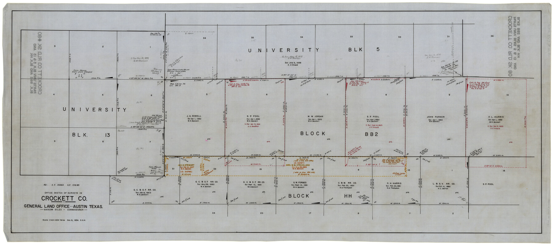 8725, Crockett County Rolled Sketch 80, General Map Collection
