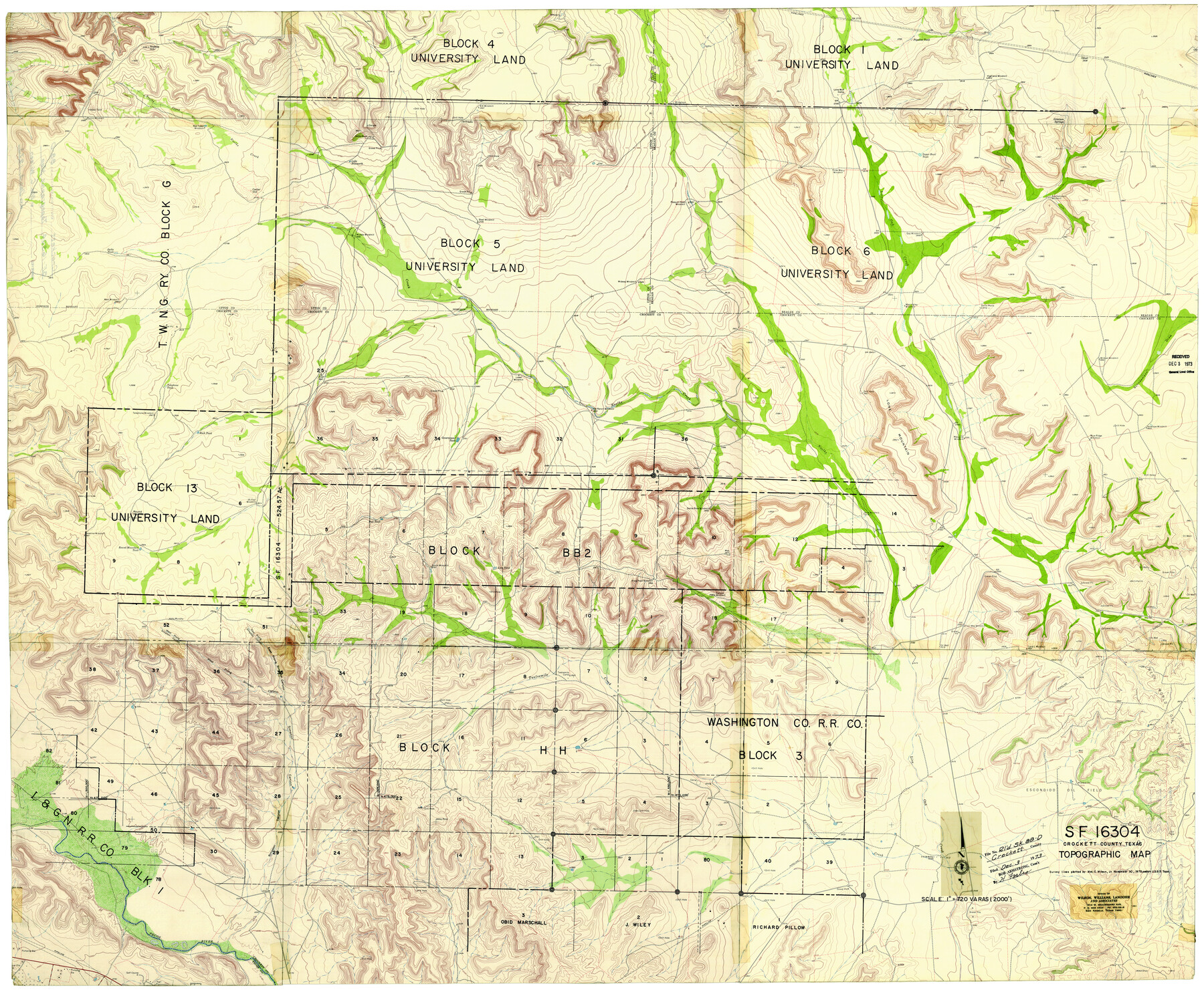 8729, Crockett County Rolled Sketch 88D, General Map Collection
