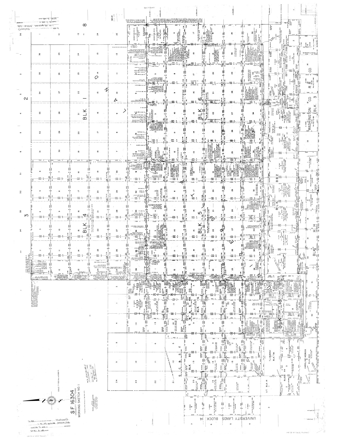 8730, Crockett County Rolled Sketch 88E, General Map Collection