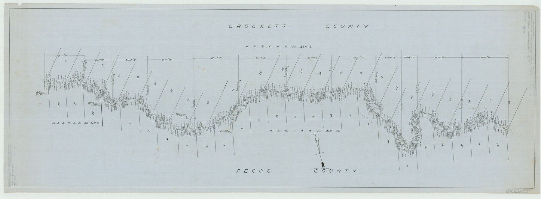 8737, Crockett County Rolled Sketch 91, General Map Collection