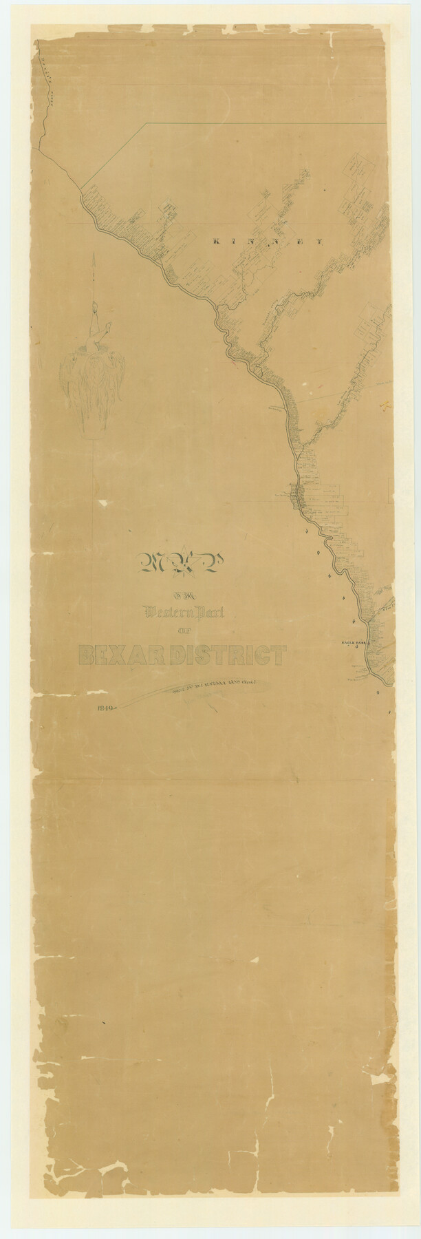 87375, Map of the Western Part of Bexar District, General Map Collection