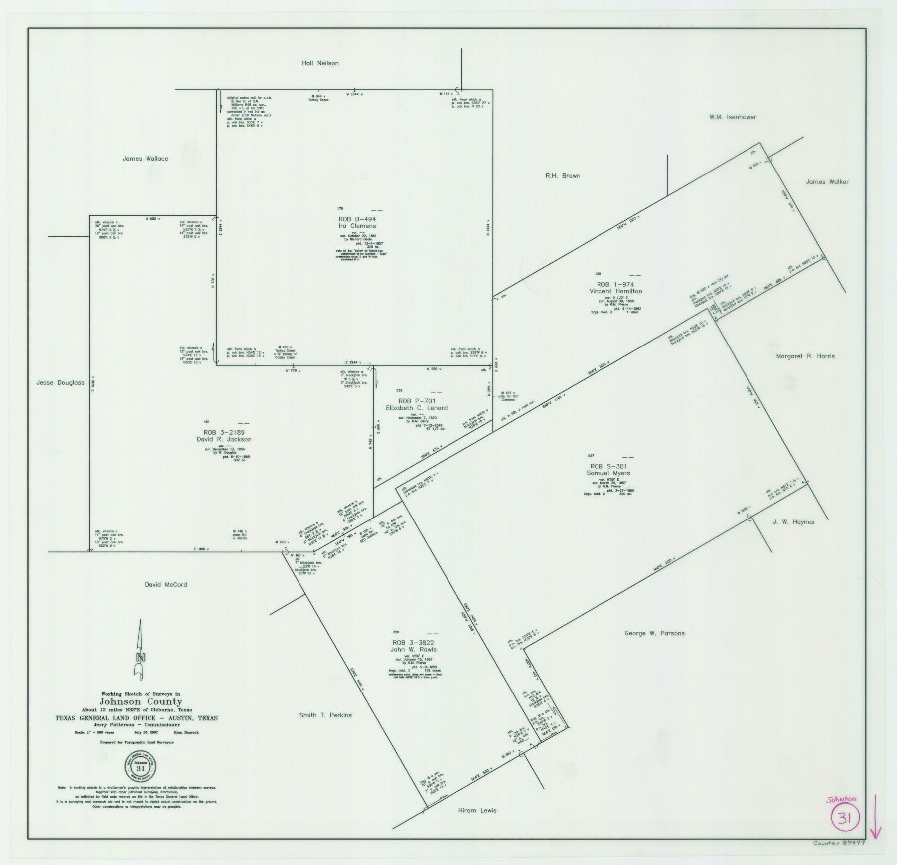 87499, Johnson County Working Sketch 31, General Map Collection