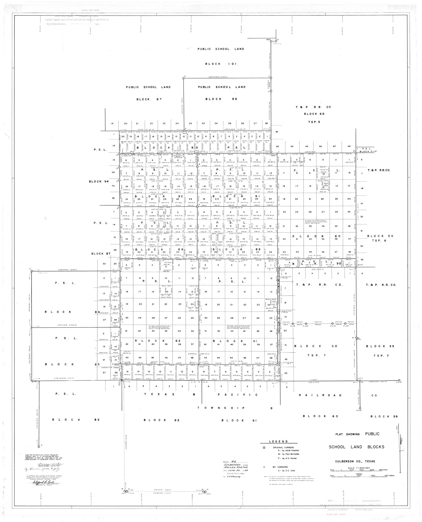 8754, Culberson County Rolled Sketch 46, General Map Collection
