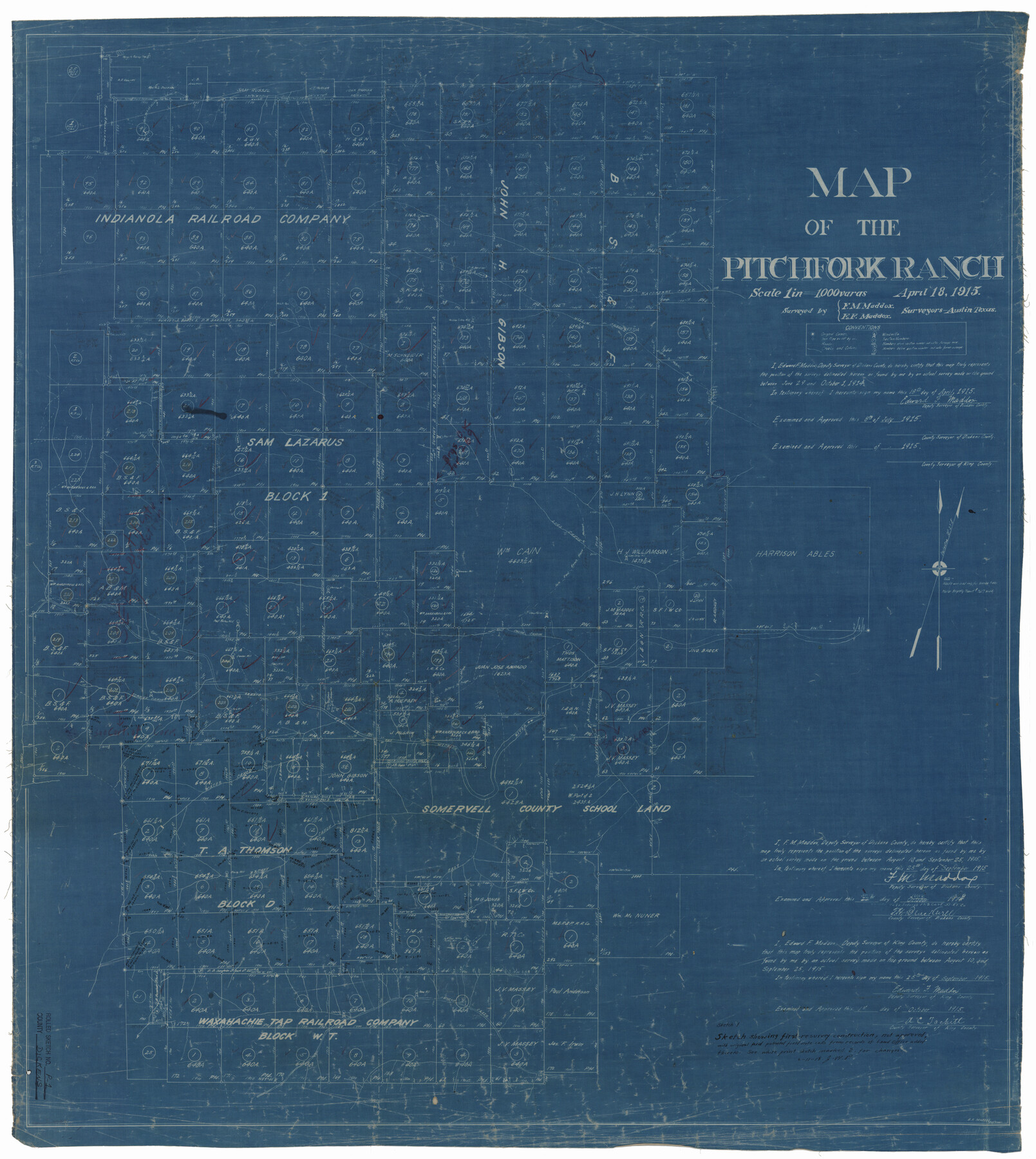 8783, Dickens County Rolled Sketch P1, General Map Collection