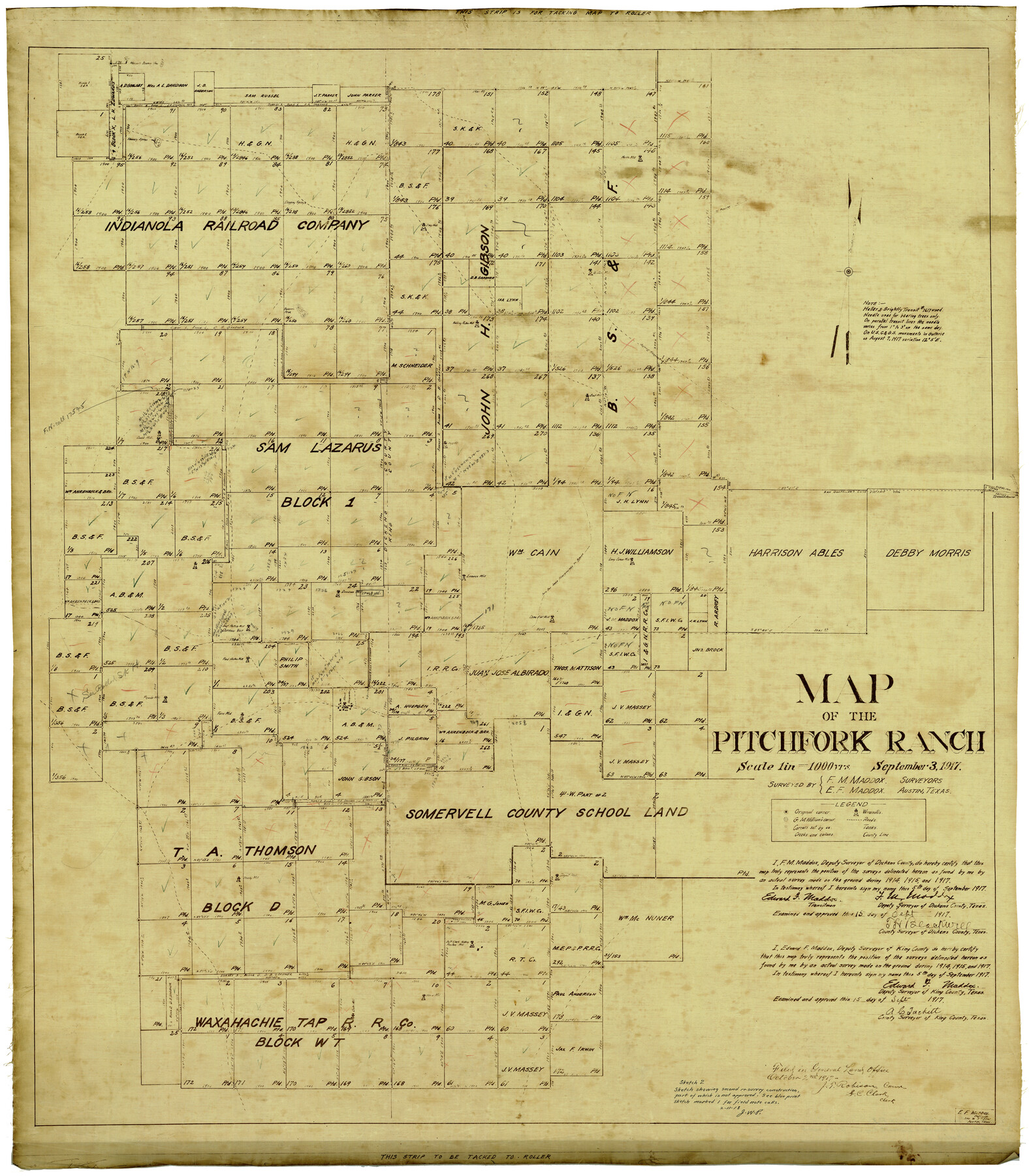 8785, Dickens County Rolled Sketch P3, General Map Collection
