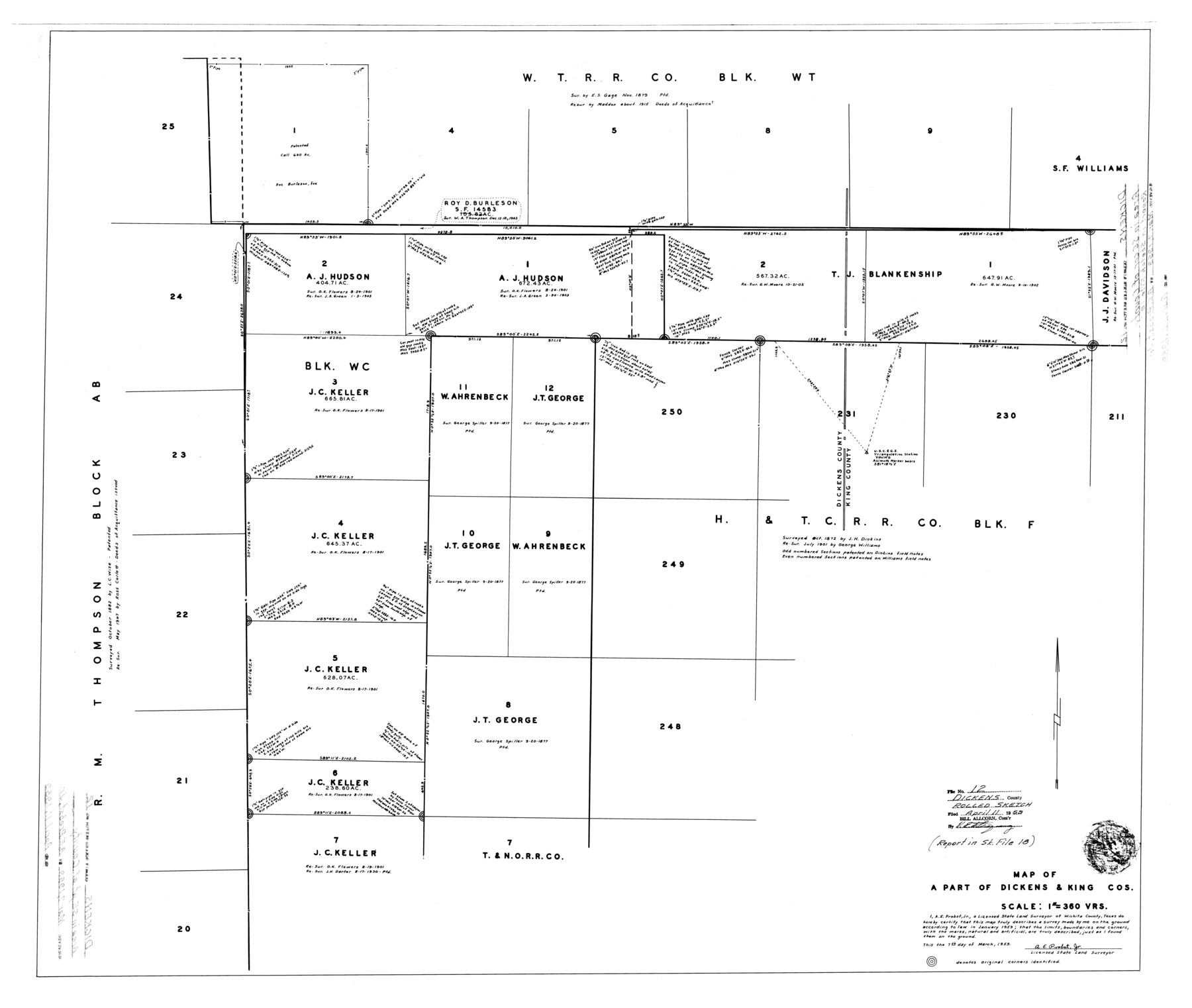 8790, Dickens County Rolled Sketch 12, General Map Collection