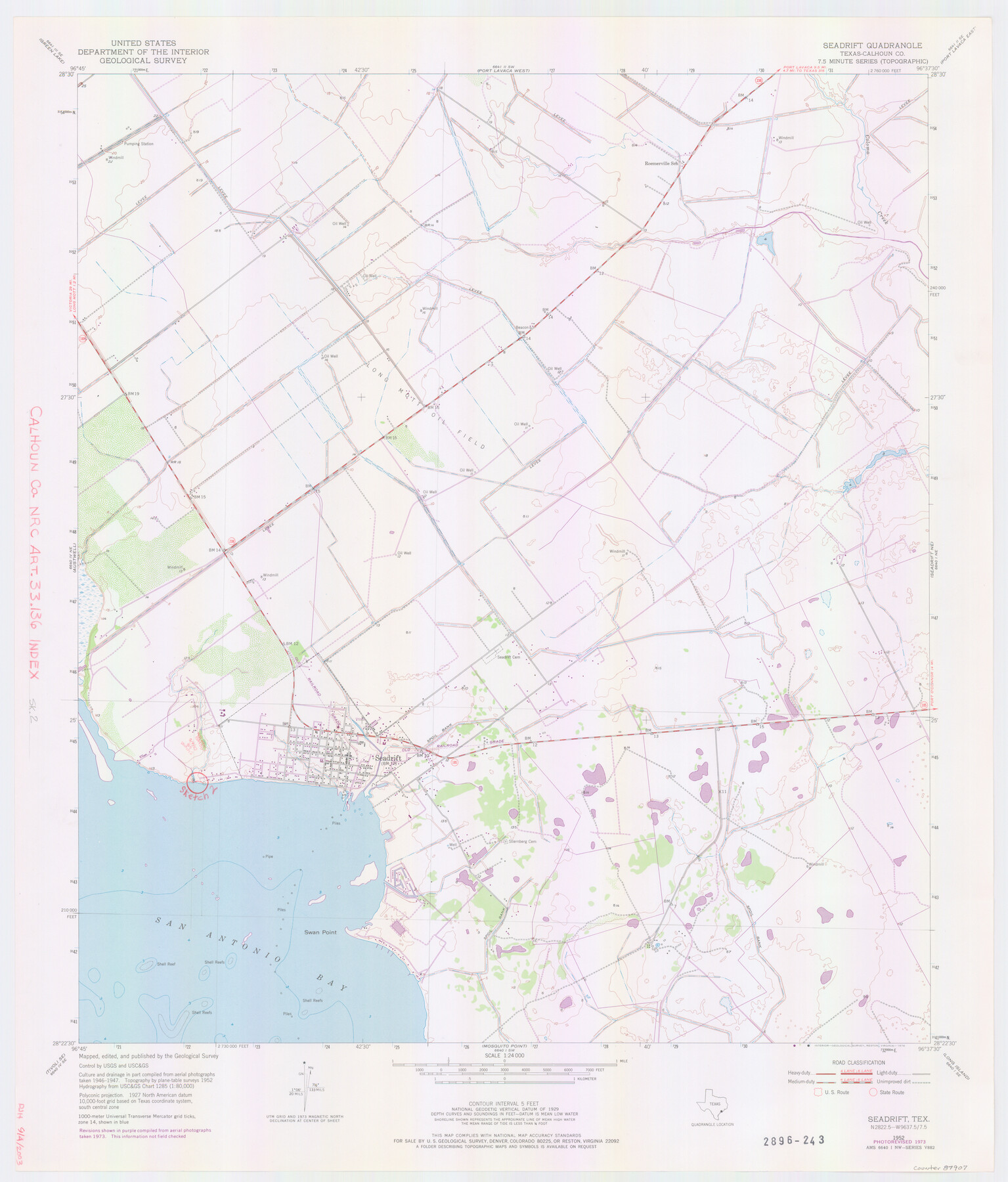 87907, Calhoun County NRC Article 33.136 Location Key Sheet, General Map Collection