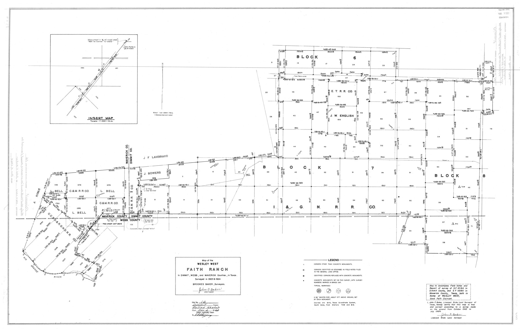 8798, Dimmit County Rolled Sketch 16, General Map Collection
