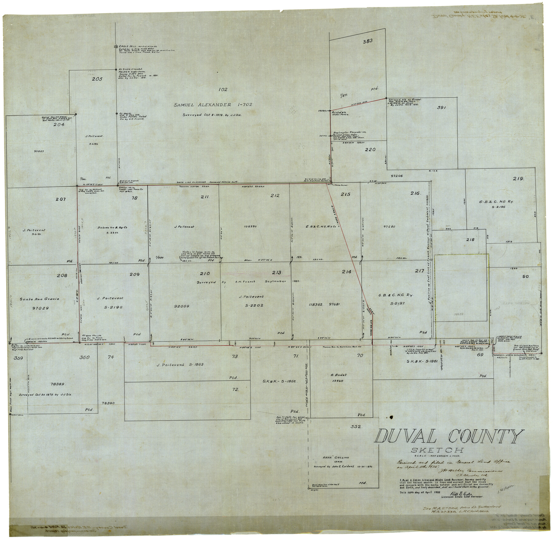 8808, Duval County Rolled Sketch E, General Map Collection
