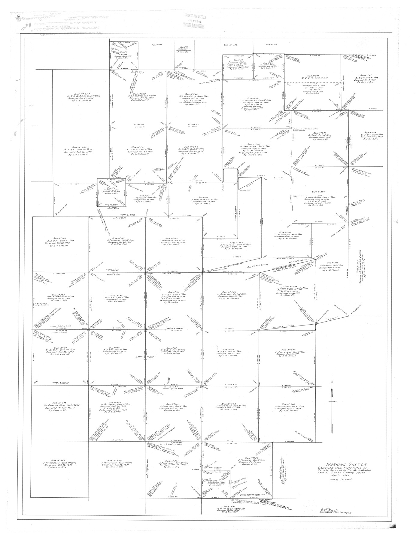 8810, Duval County Rolled Sketch 16, General Map Collection