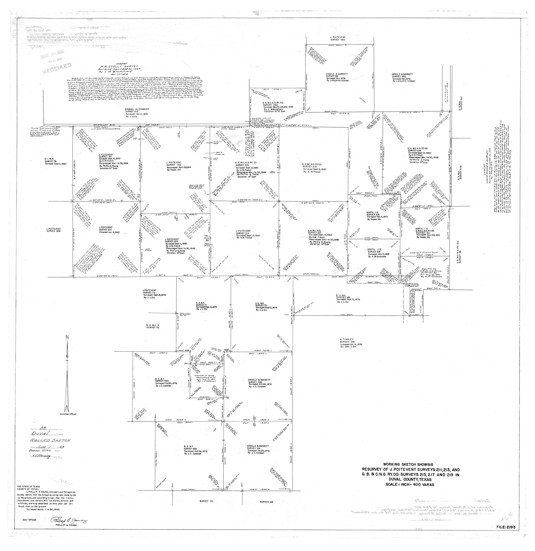 8817, Duval County Rolled Sketch 32, General Map Collection