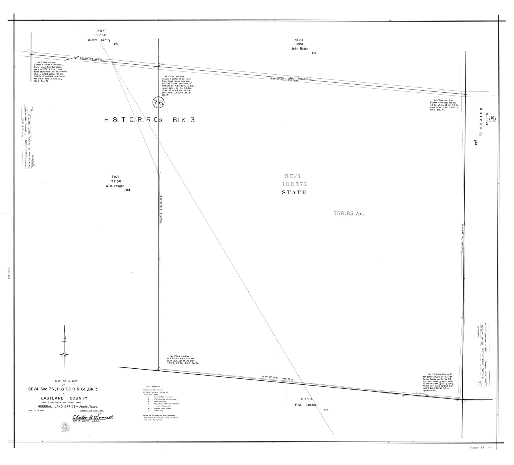 8827, Eastland County Rolled Sketch 21, General Map Collection