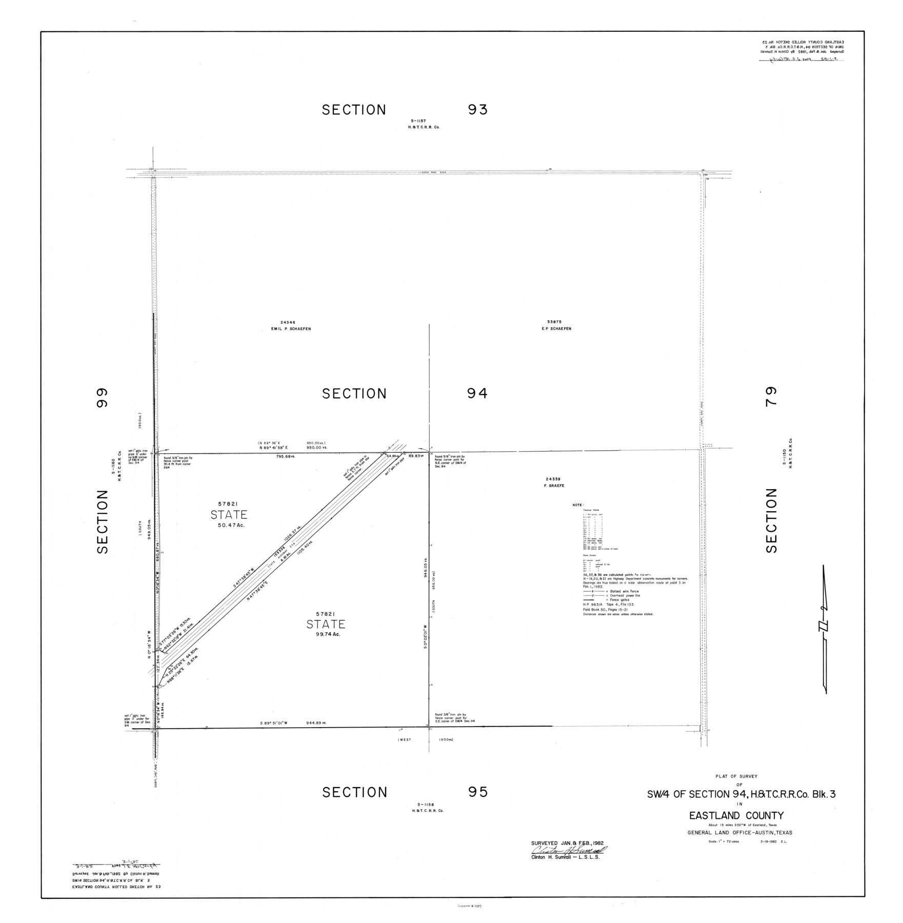 8829, Eastland County Rolled Sketch 23, General Map Collection