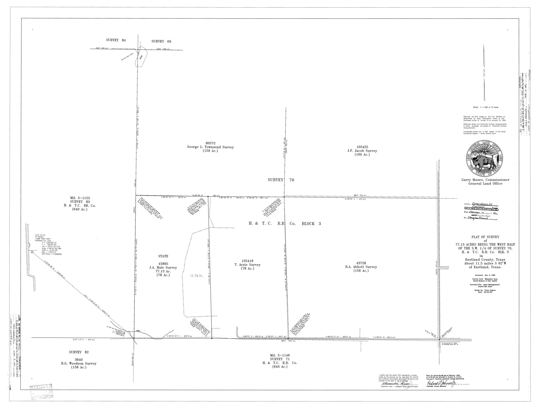 8831, Eastland County Rolled Sketch 25, General Map Collection