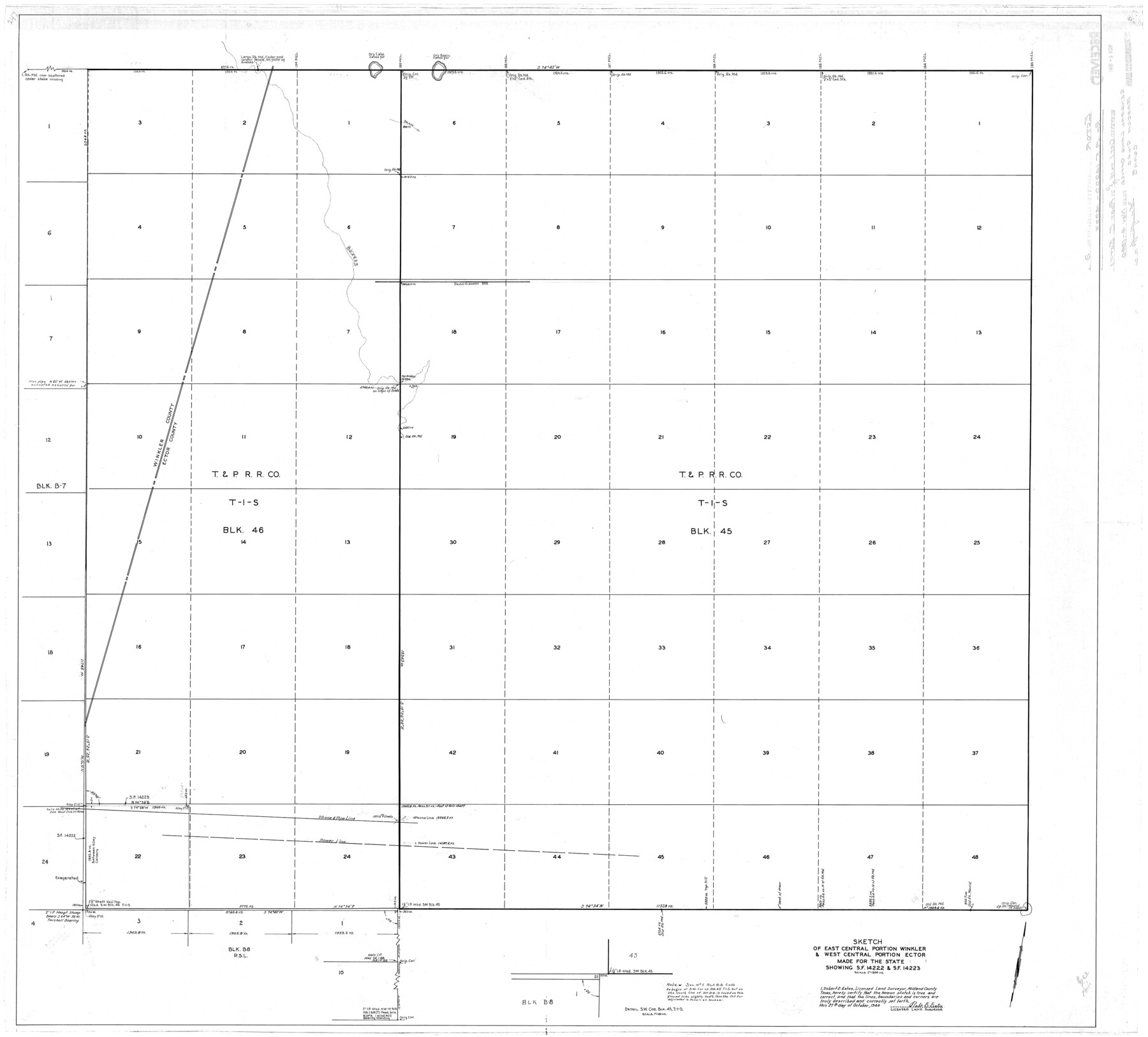 8837, Ector County Rolled Sketch 9, General Map Collection
