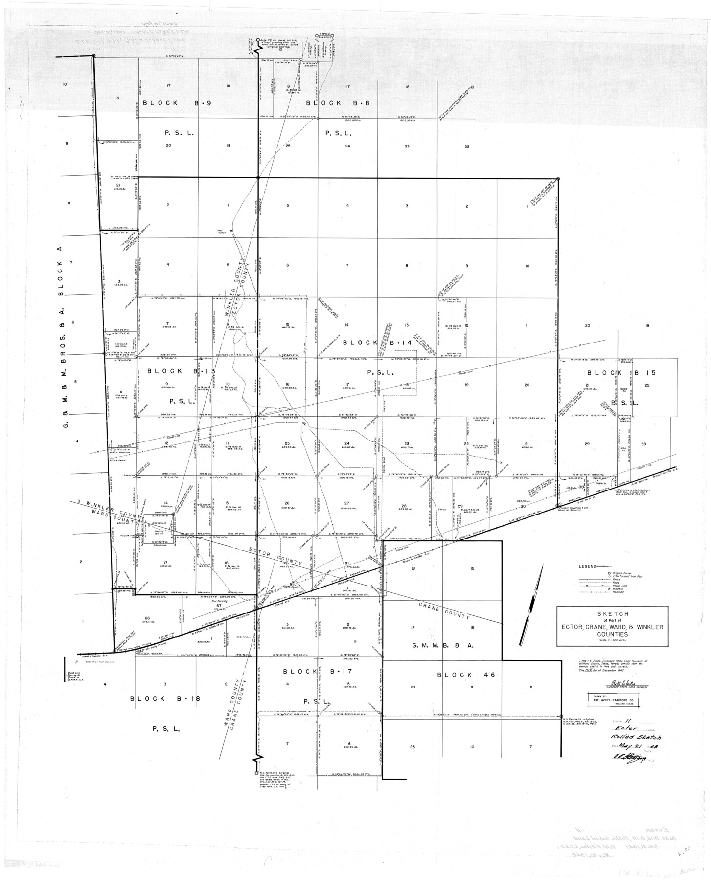 8839, Ector County Rolled Sketch 11, General Map Collection
