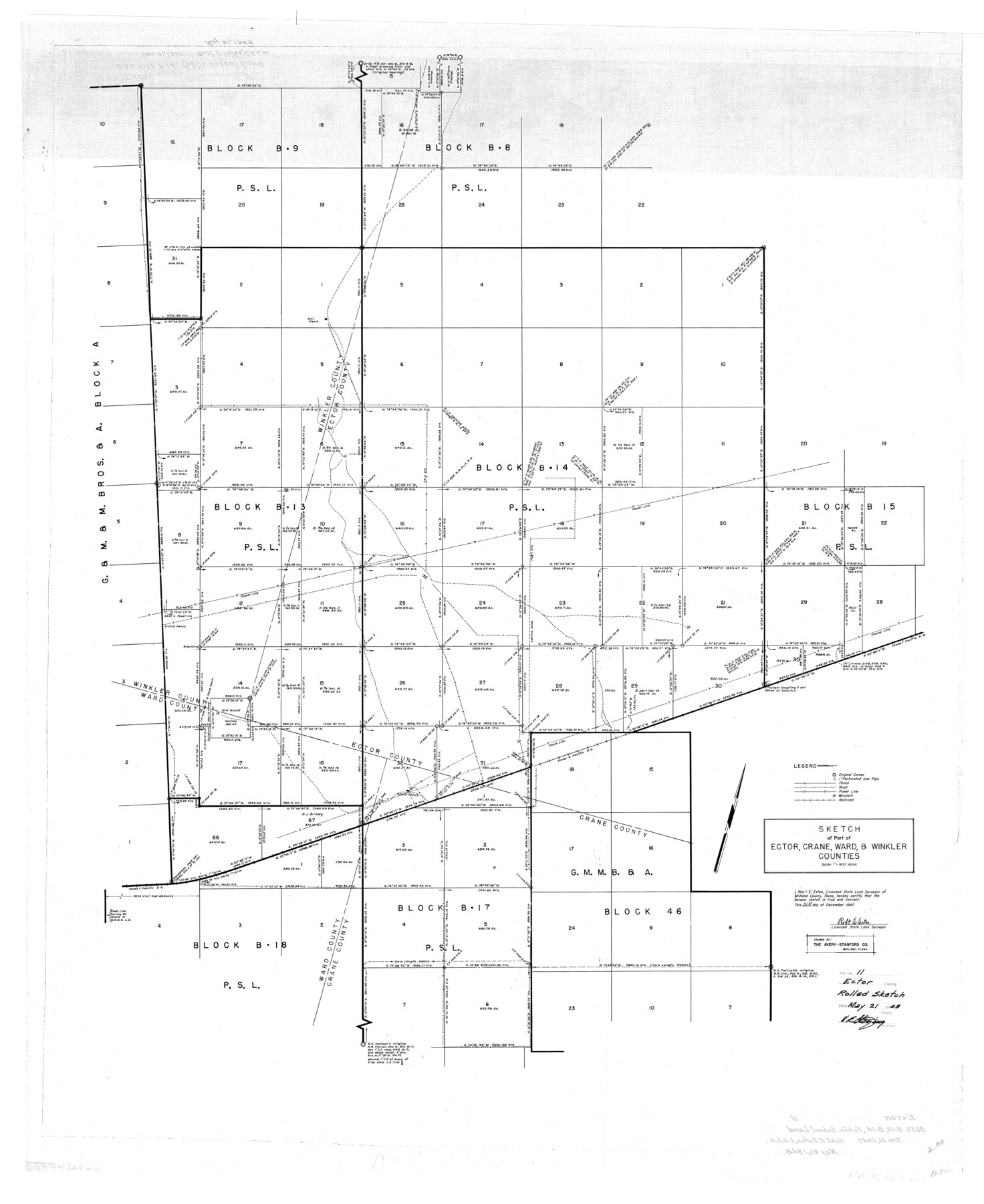 8839, Ector County Rolled Sketch 11, General Map Collection