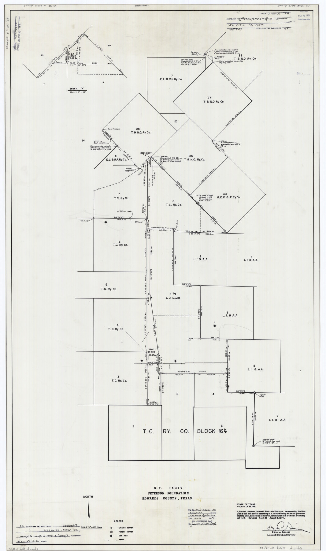 8847, Edwards County Rolled Sketch 29, General Map Collection