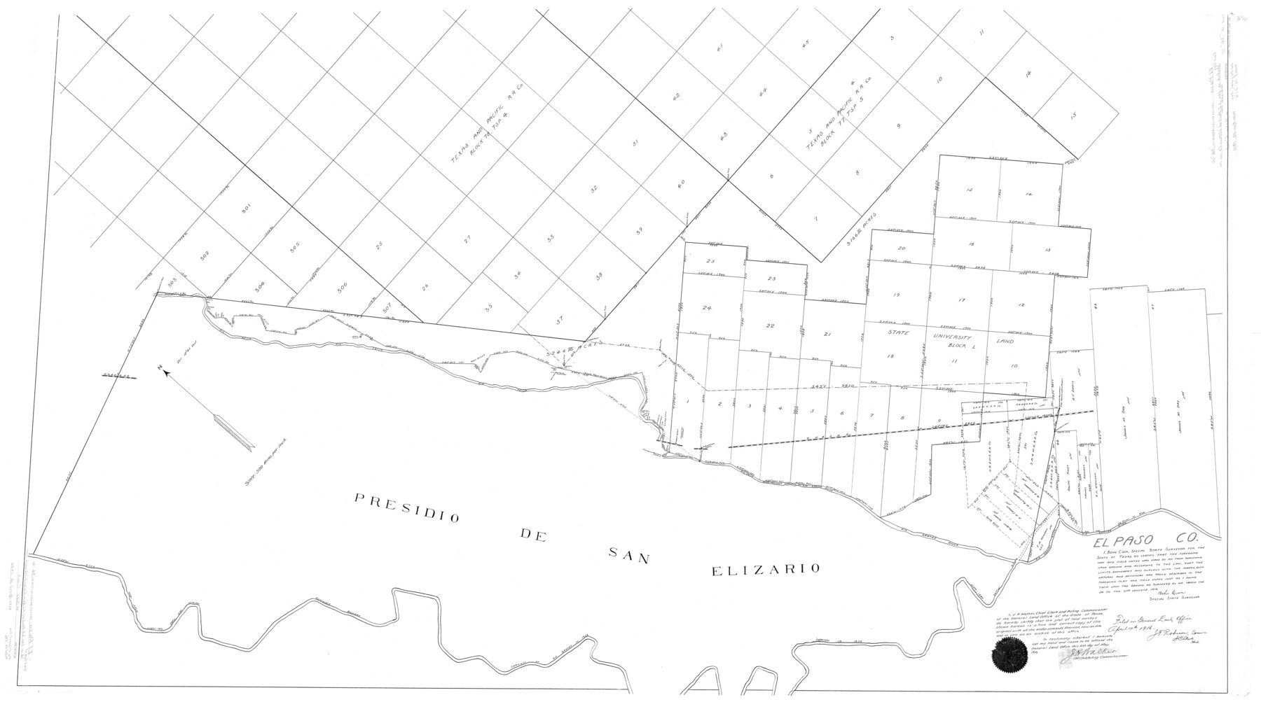 8863, El Paso County Rolled Sketch 36, General Map Collection
