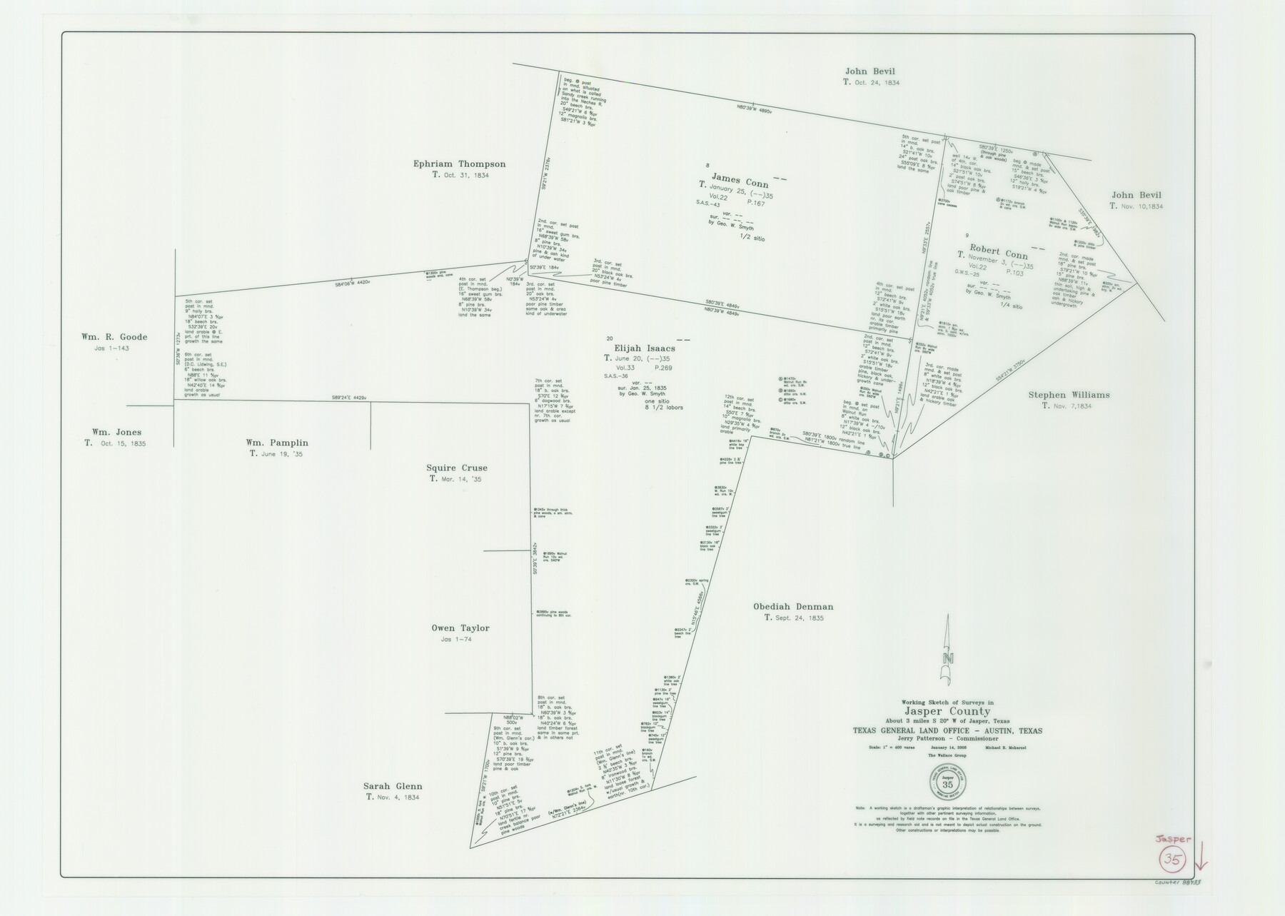 88733, Jasper County Working Sketch 35, General Map Collection