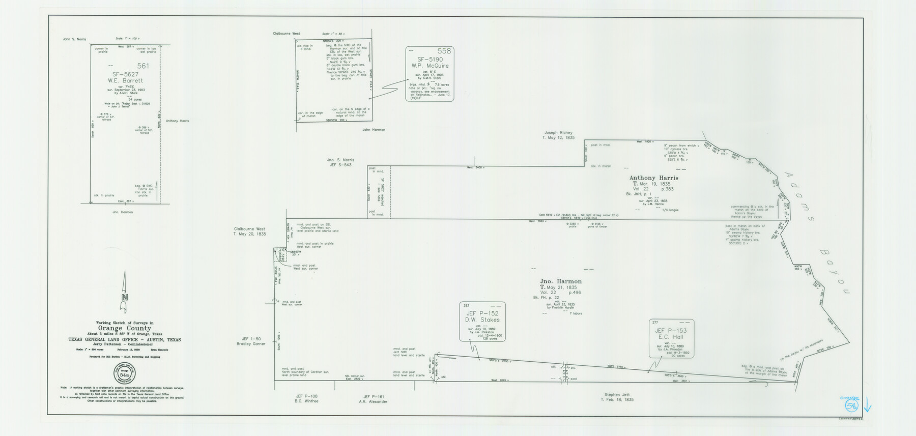 88742, Orange County Working Sketch 54a, General Map Collection