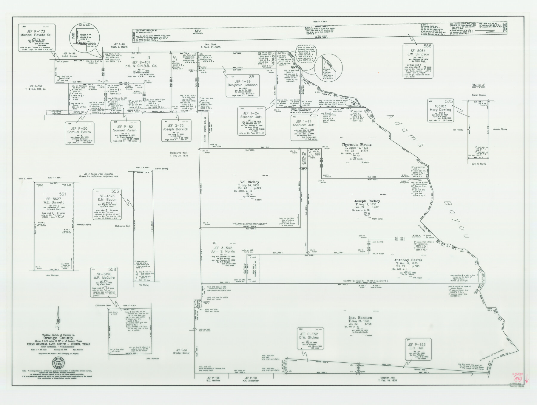 88743, Orange County Working Sketch 54b, General Map Collection